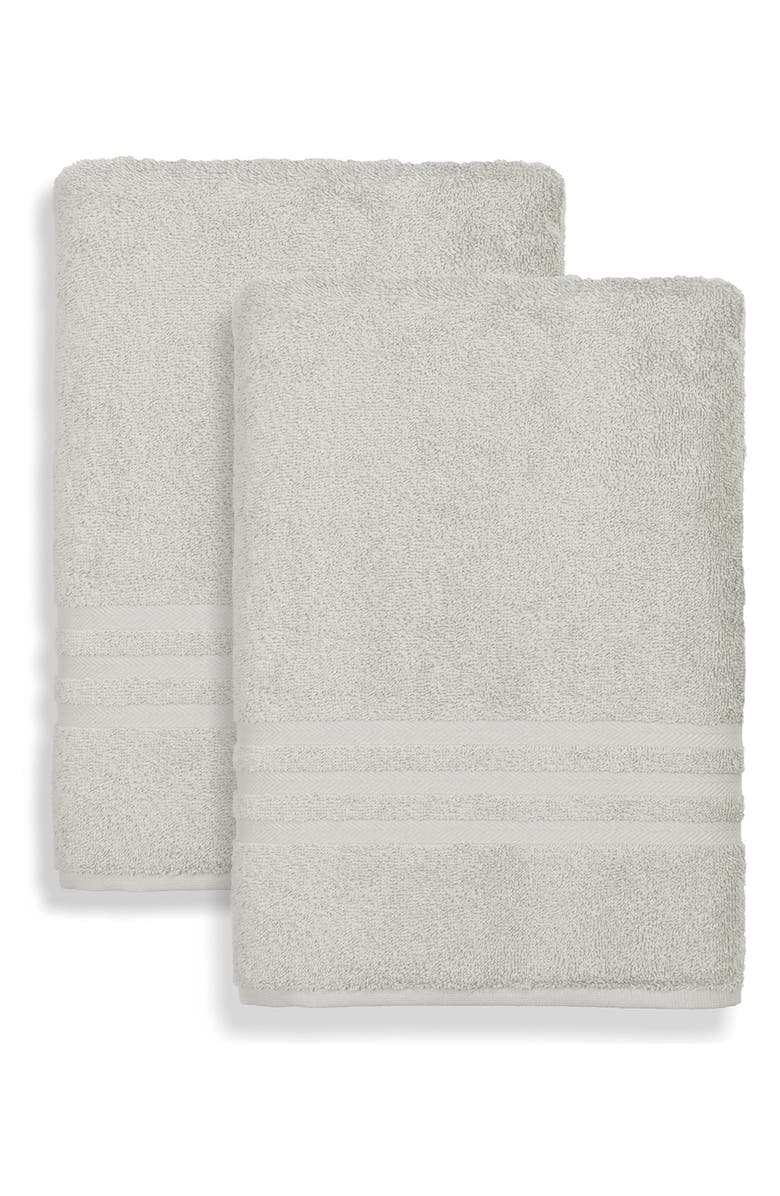 Linum Home Textiles Denzi Turkish Cotton Bath Towel - Set of 2, Alternate, color, Grey