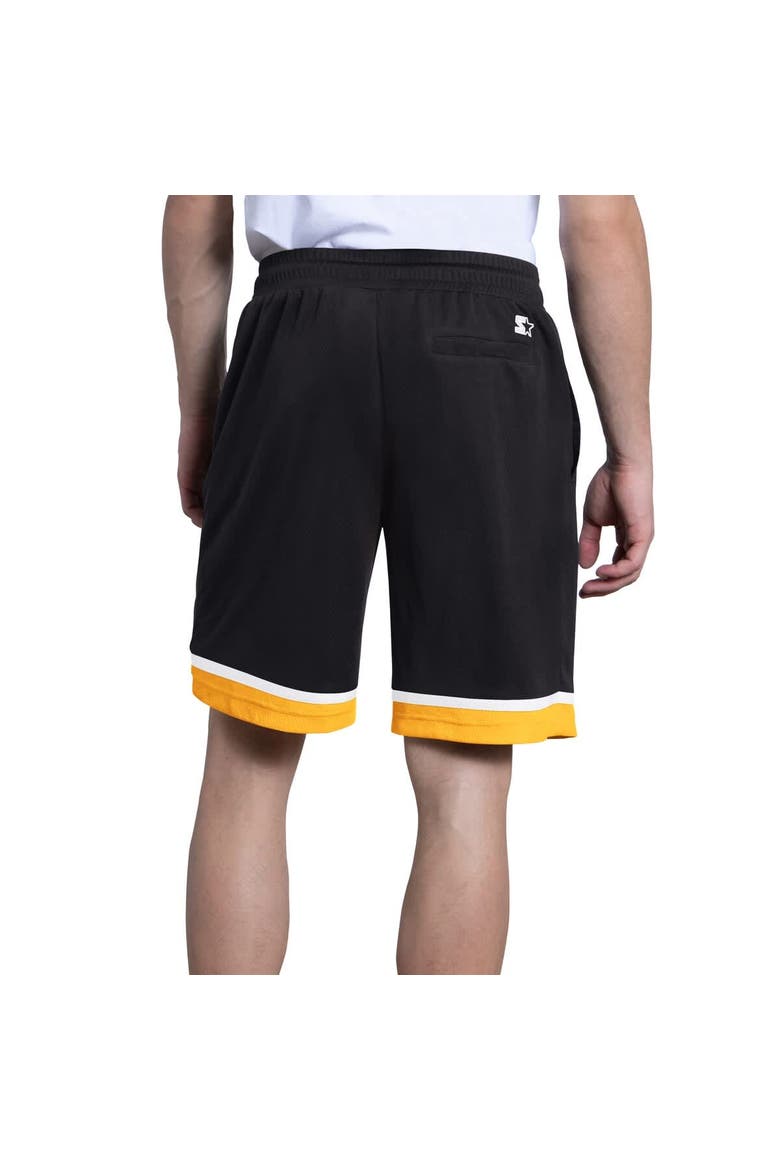 Men's Starter  Black Pittsburgh Steelers Power Play Mesh Shorts, Alternate, color, Black