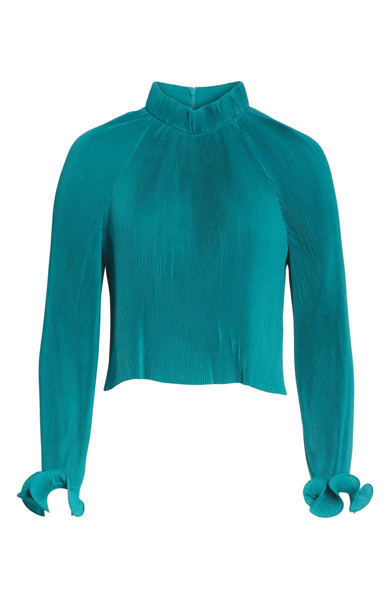 Tibi Pleated Crop Top, Alternate, color,