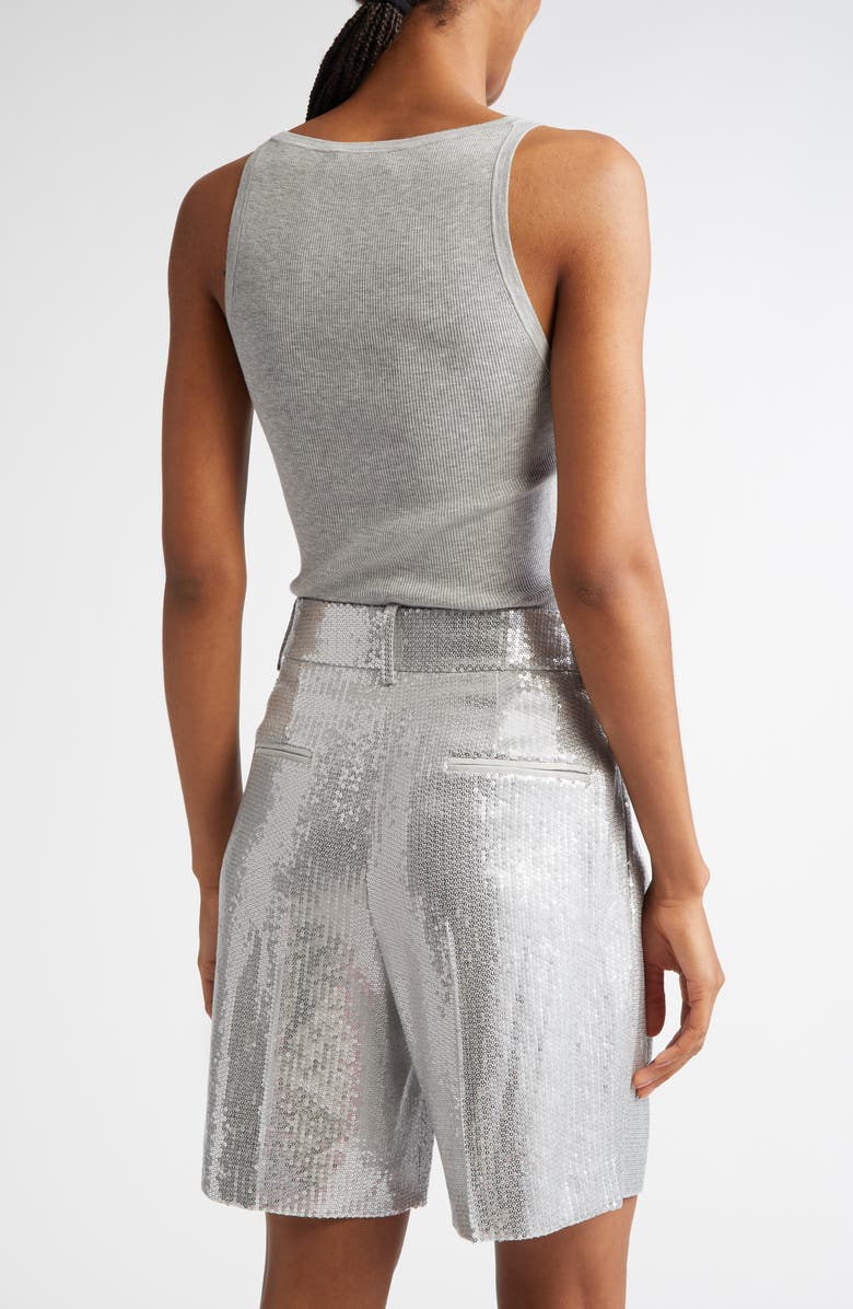 Michael Kors Collection Scoop Neck Rib Tank, Alternate, color, 