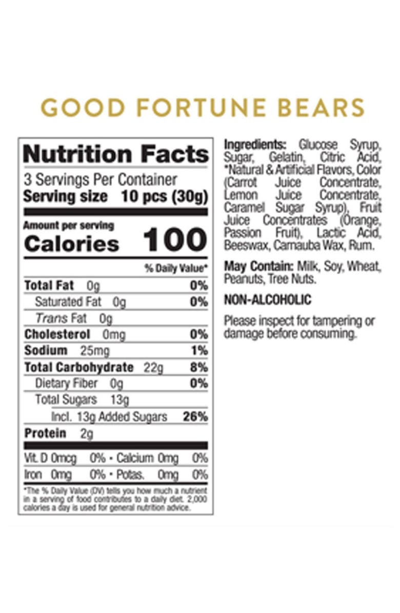 sugarfina Lunar New Year Set of 3 Good Fortune Bears Candy Cubes, Alternate, color, 