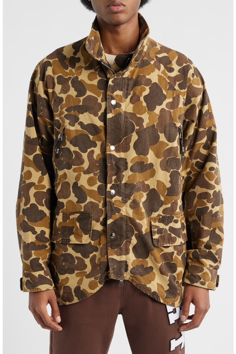 Lorenzo Oversize Military Camo Jacket, Alternate, color, MILITARY BROWN CAMO