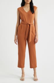 AK ANNE KLEIN V-Neck Jumpsuit