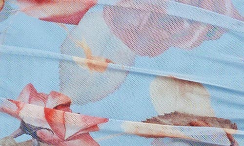 L AGENCE L'AGENCE PEONIE FLORAL OFF THE SHOULDER MESH BODYSUIT 