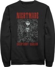 The Nightmare Before Christmas Mens The Nightmare Before Christmas Nightmare Everybody Scream Sweatshirt