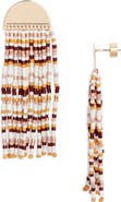 Nordstrom Crescent Seed Bead Fringe Drop Earrings