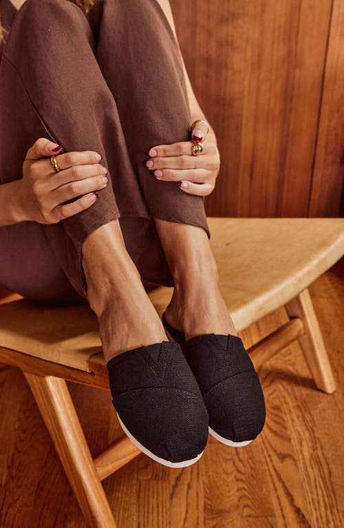 Toms Women's Alpargata Espadrille Slip-on Mules In Black