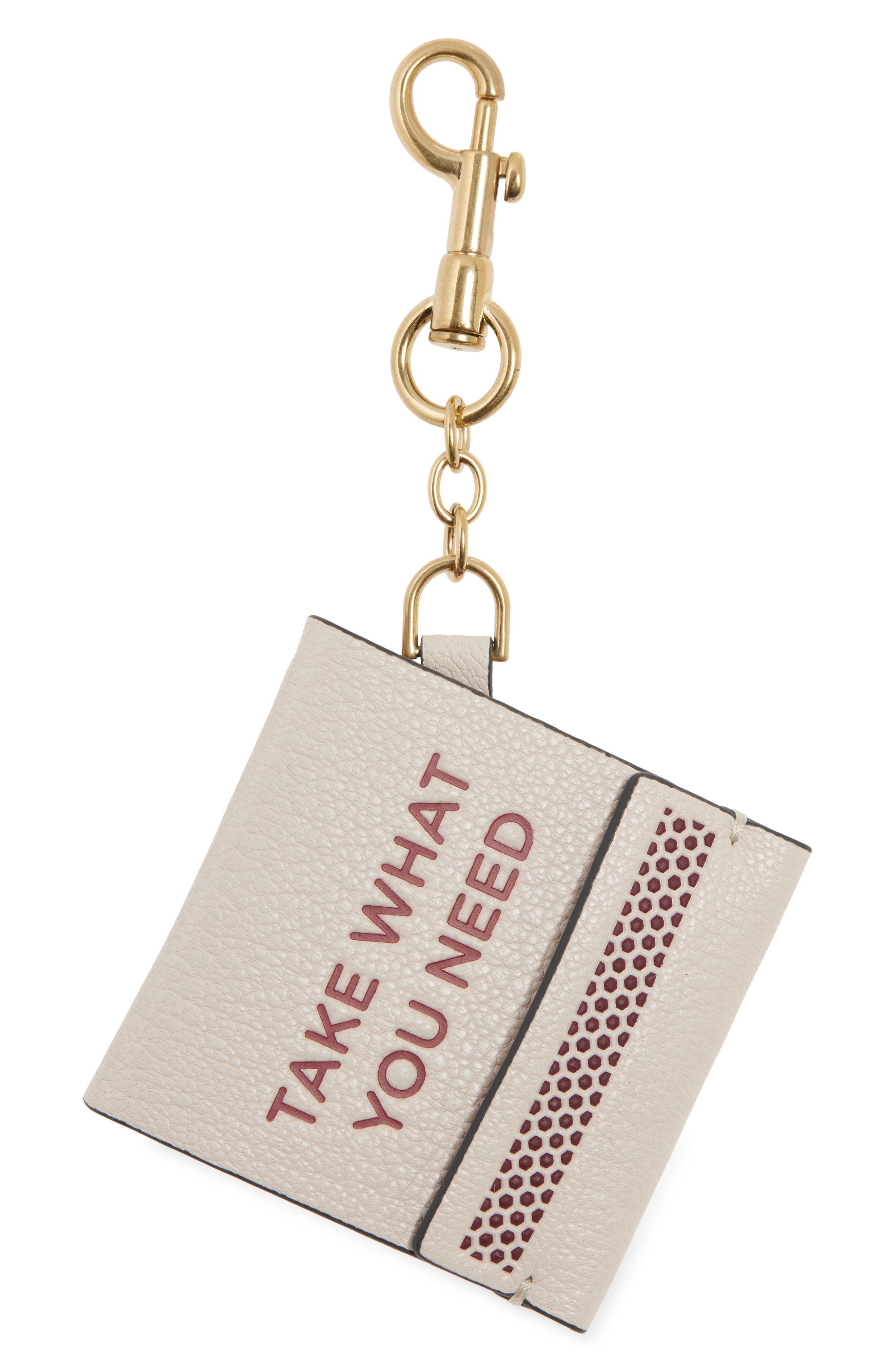 Anya Hindmarch Match Book Leather Bag Charm, Main, color, 