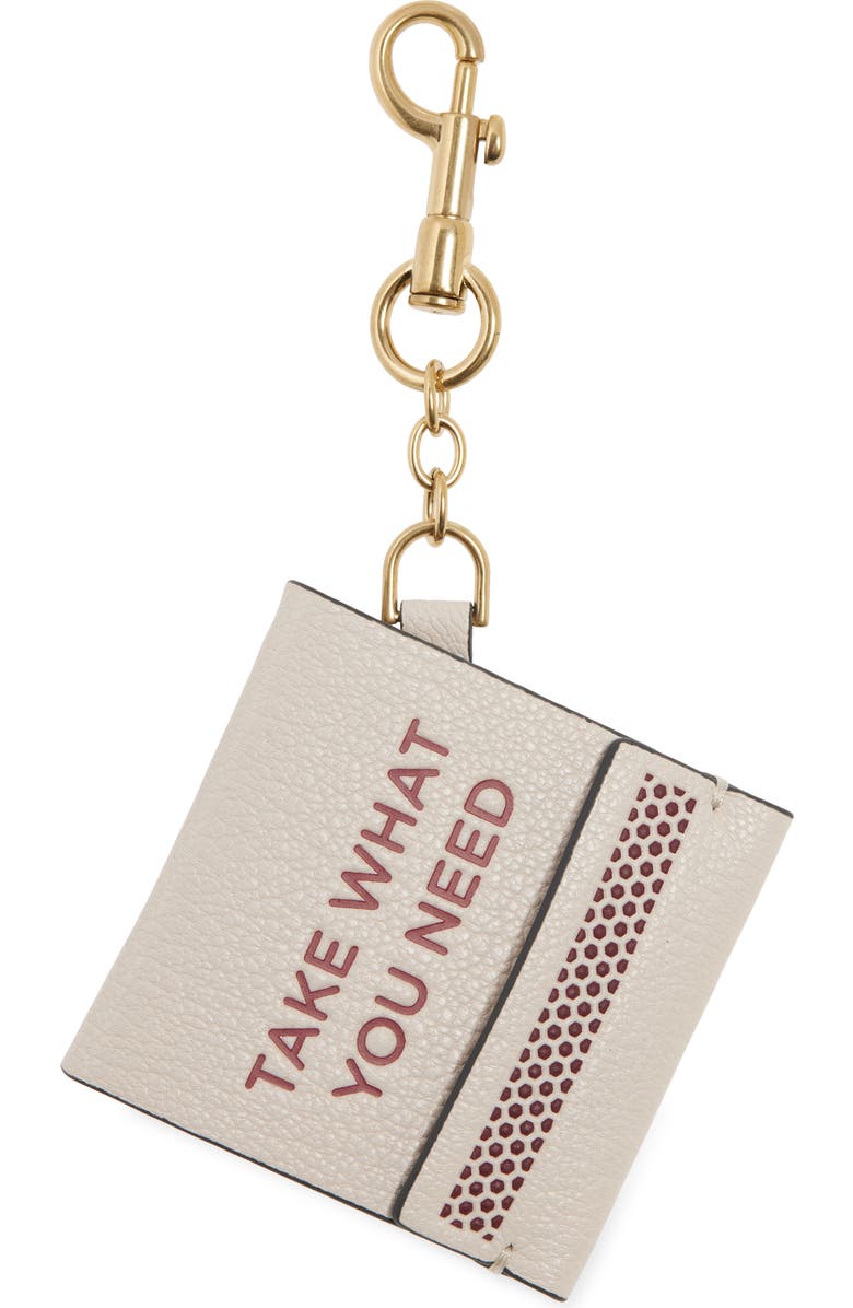 Anya Hindmarch Match Book Leather Bag Charm, Main, color,