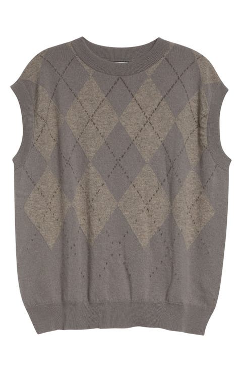 Clan Argyle Plaid Cashmere Sweater Vest