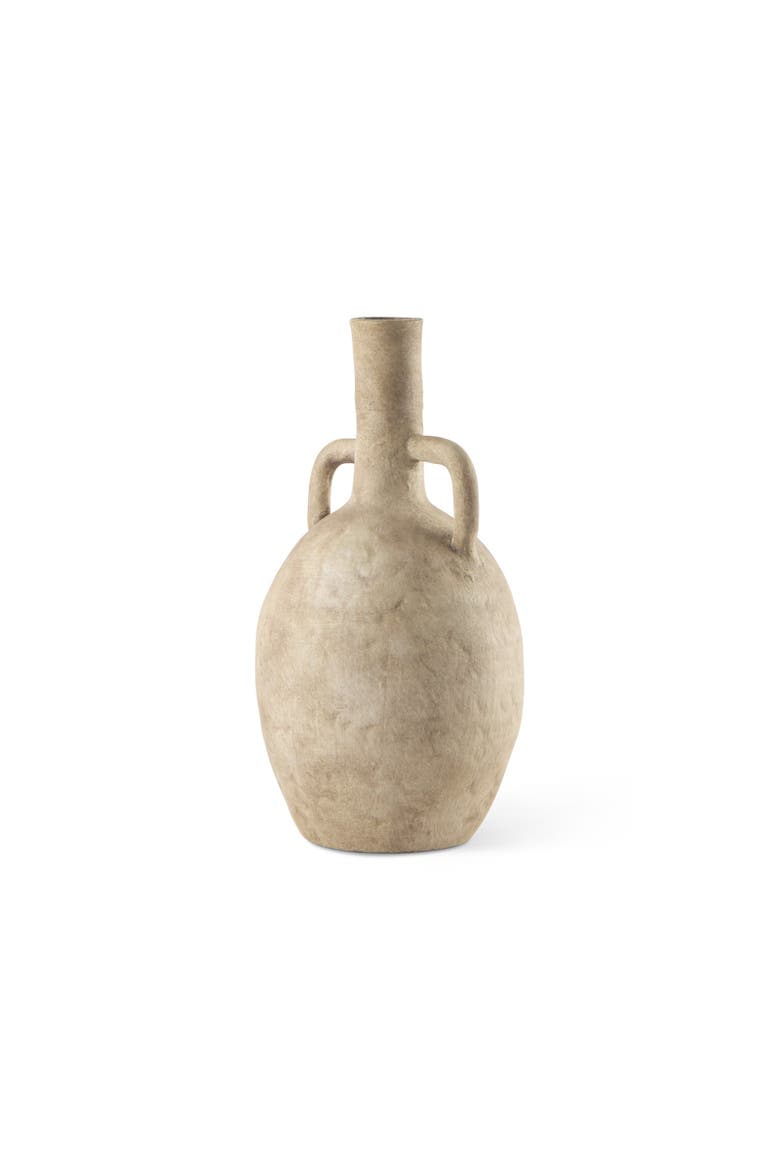 Zenni Ceramic Vase, Main, color, Beige
