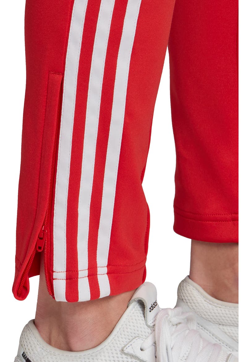 3-Stripes Track Pants, Alternate, color, LUSH RED/ WHITE