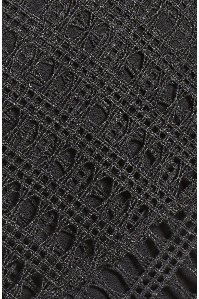 Layered Lace Romper, Alternate, color, BLACK