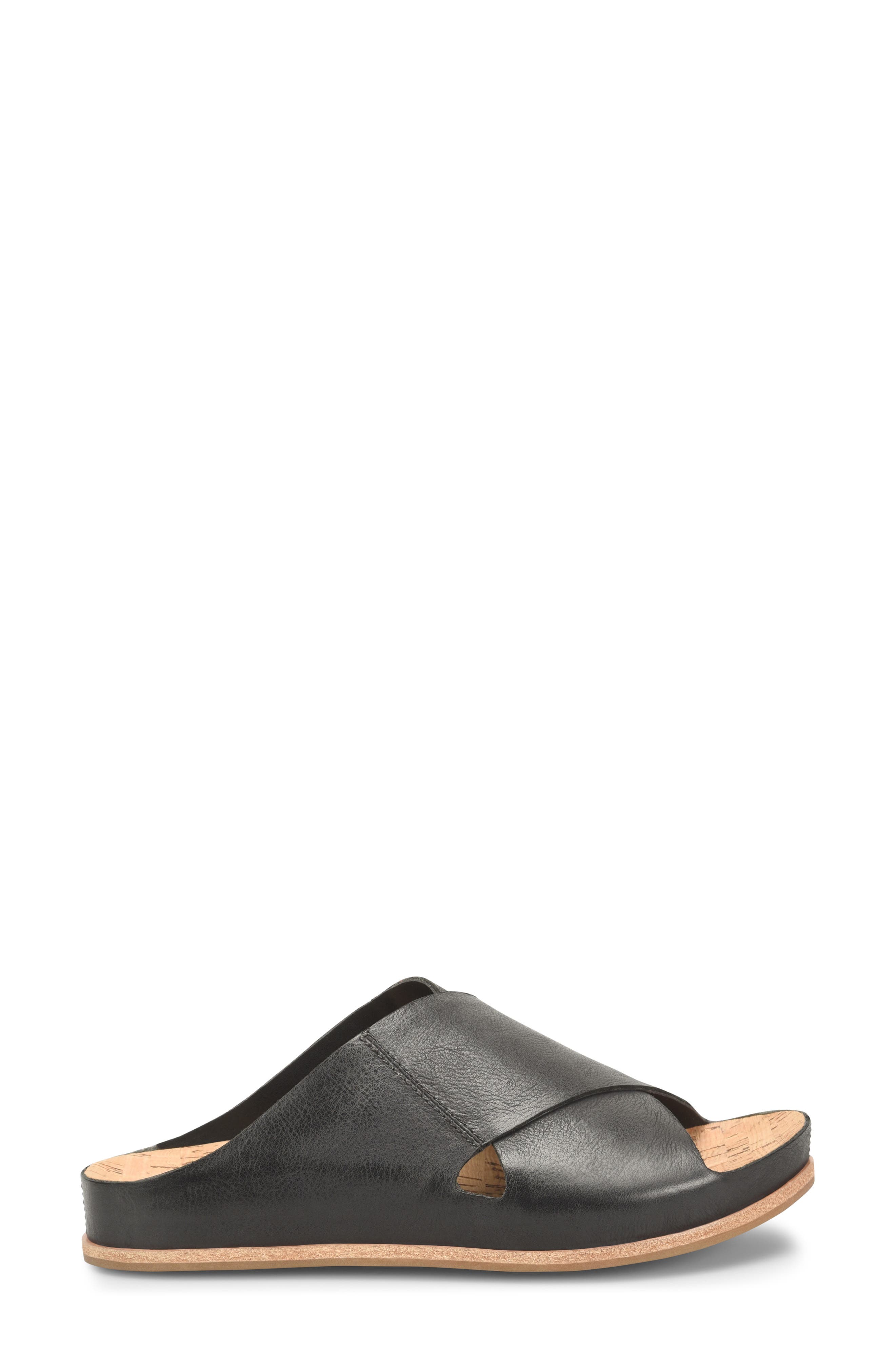 Kork-Ease<sup>®</sup> Tutsi Slide Sandal, Alternate, color, Black Leather