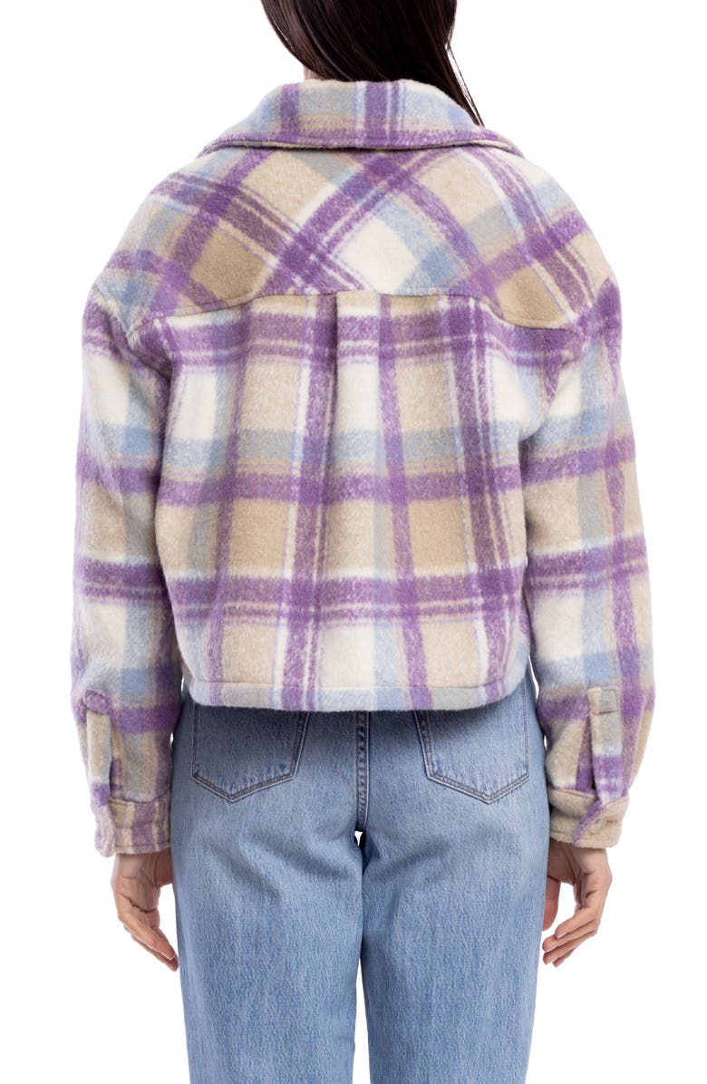 BLANKNYC Crop Plaid Shacket, Alternate, color,