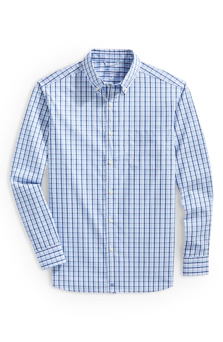 vineyard vines Classic Fit Check Button-Down Performance Shirt, Main, color, 