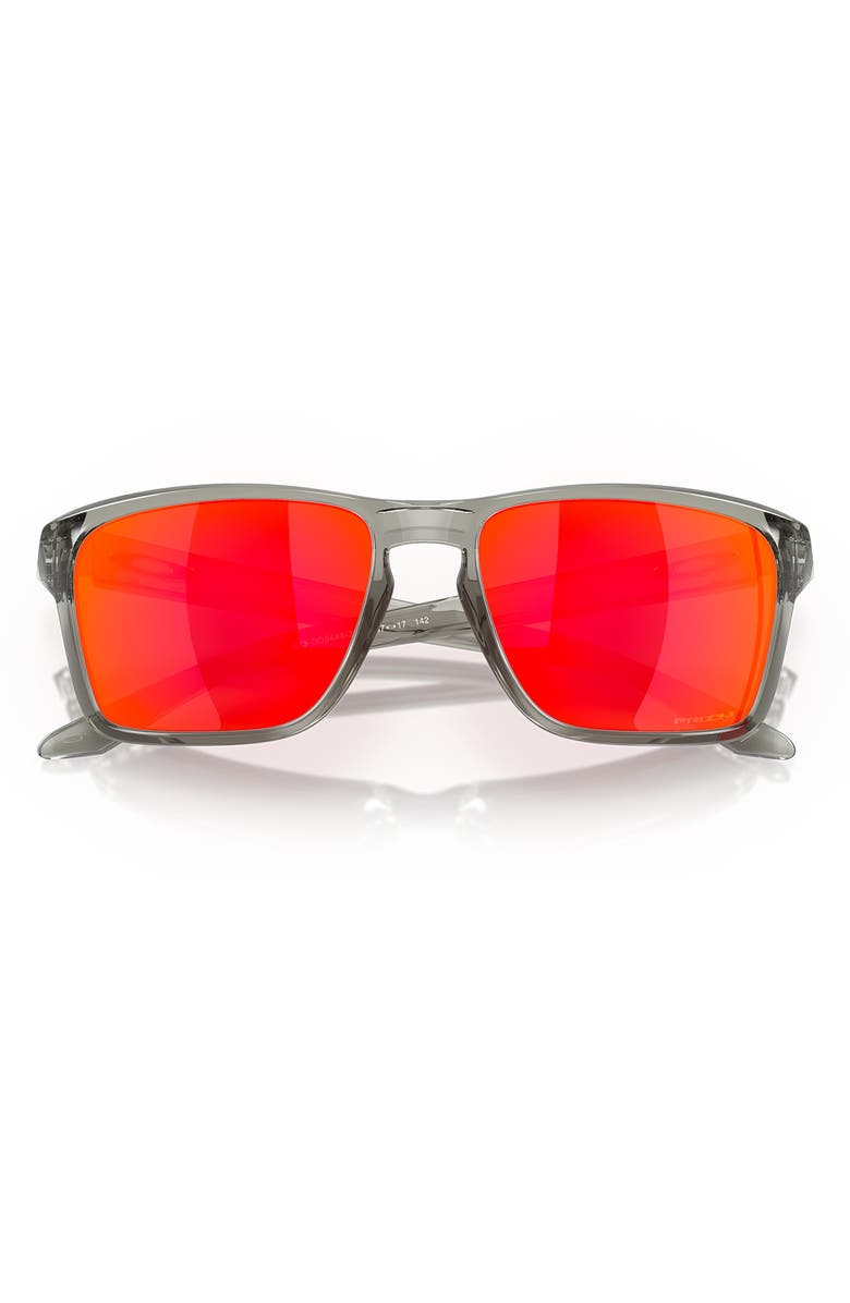 Oakley Sylas 57mm Prizm<sup>™</sup> Rectangular Sunglasses, Alternate, color, Grey Metal