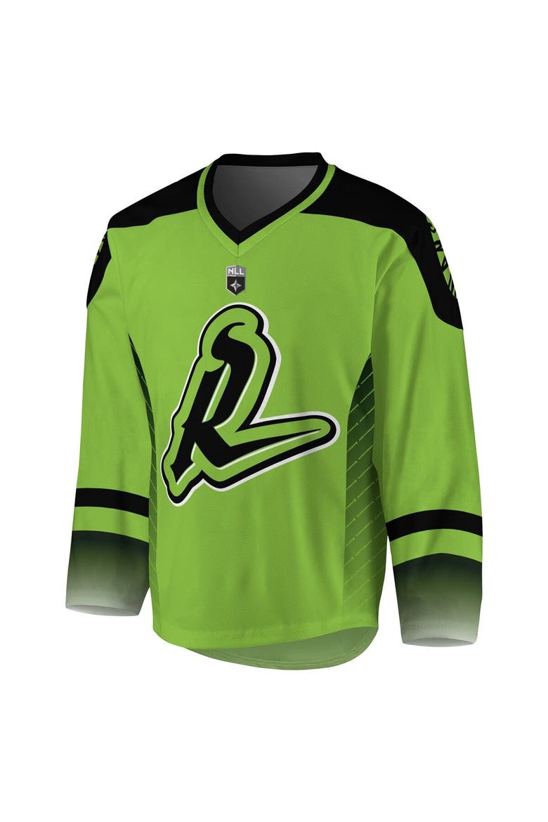 Men's Green/Black Saskatchewan Rush Replica Jersey, Alternate, color, Green