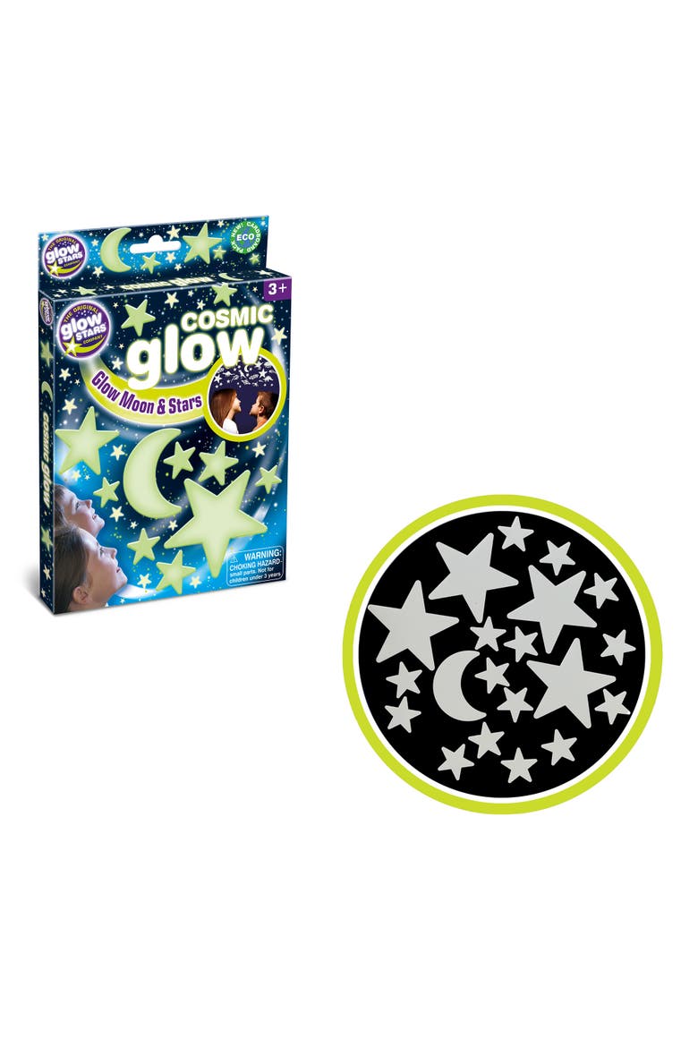 The Original Glowstars Cosmic Glow Moon & Stars Selfadhesive Pads, Alternate, color, Multicolored