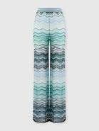 Missoni Wide-leg Trousers In Viscose Chevron Lamé With Sequins