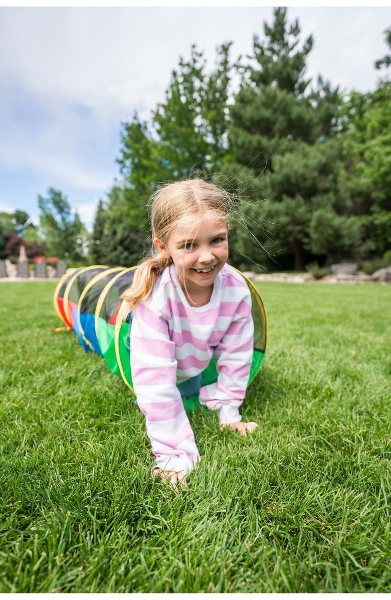 Pacific Play Tents Half Mesh Play Tunnel, Alternate, color, Multi