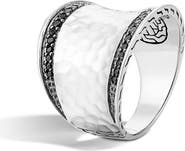 John Hardy Palu Saddle Ring, Sterling Silver, Pavé