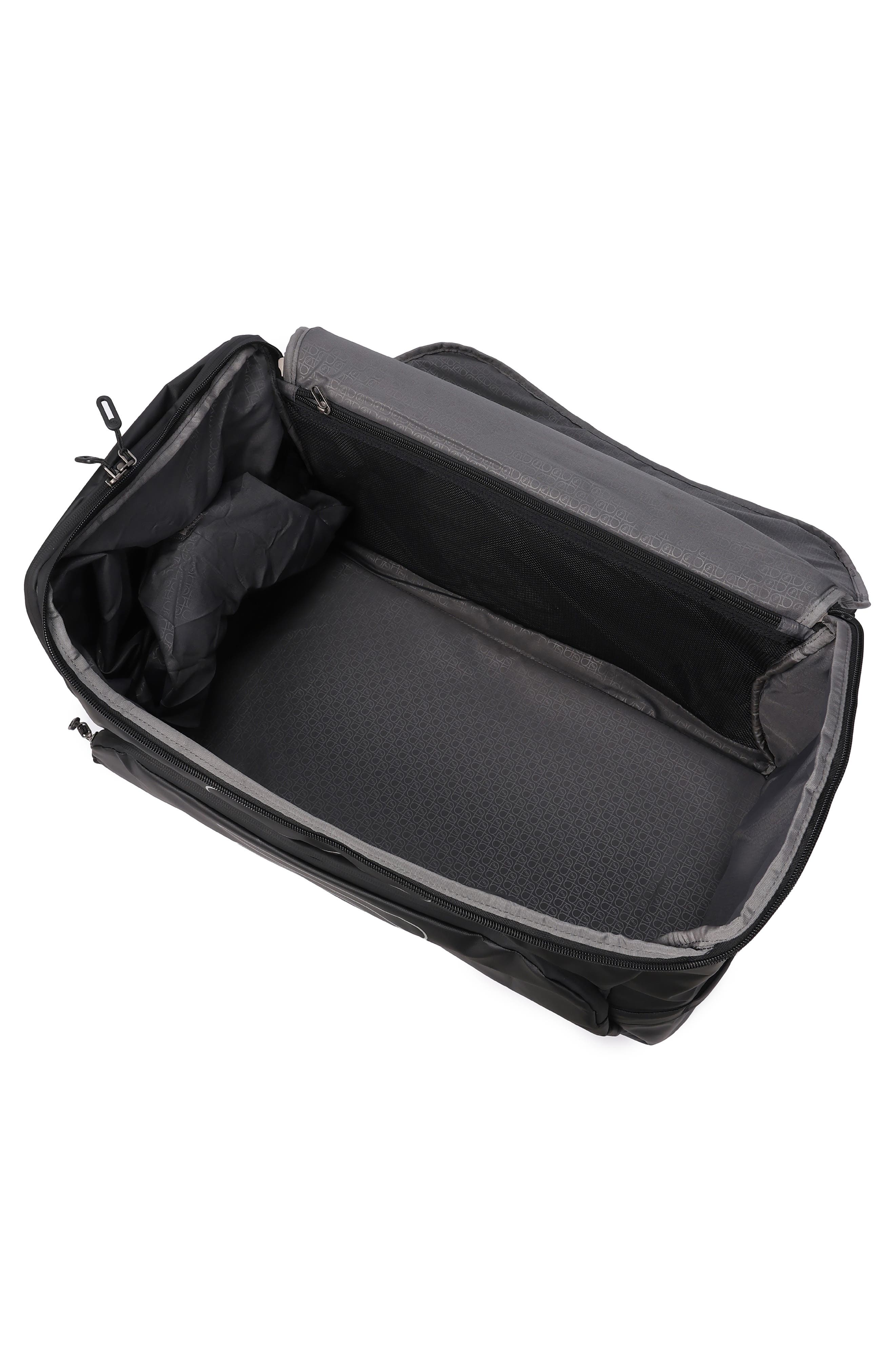 Hedgren Sojourn Recycled Polyester Duffle Backpack, Alternate, color, Coated Black