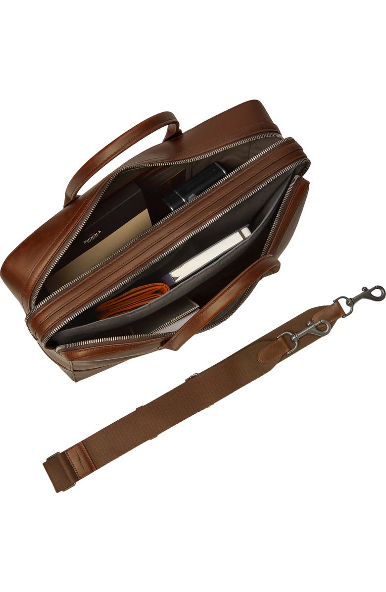 Shinola Canfield Brief Leather Messenger Bag, Alternate, color,