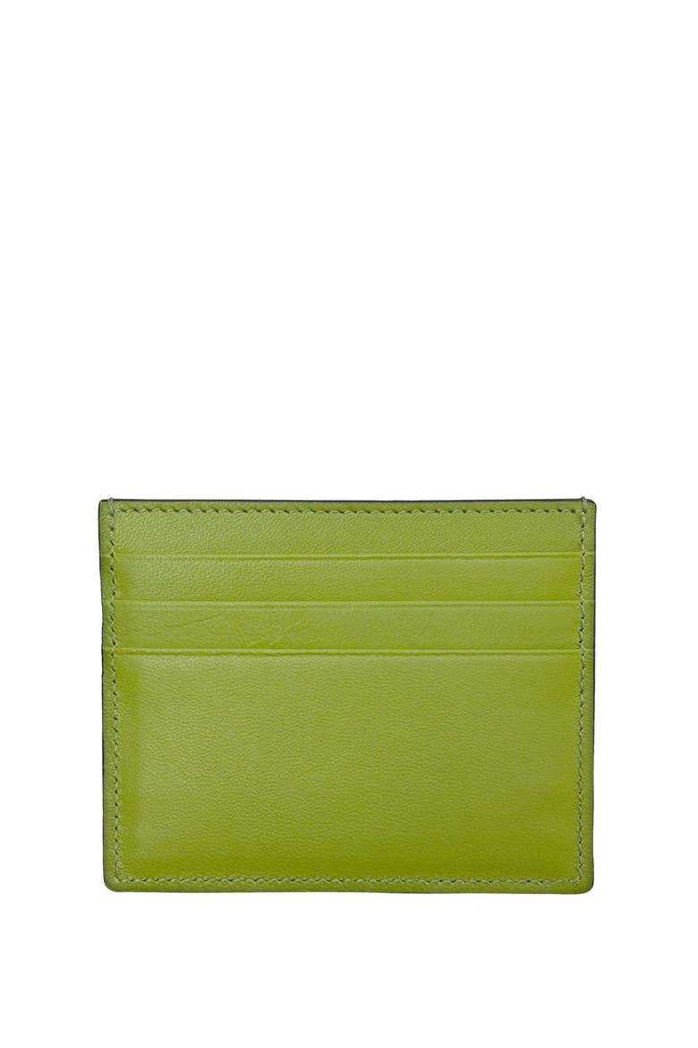 Upcycled Italian Leather Certo Card Wallet, Alternate, color, Vert Anis