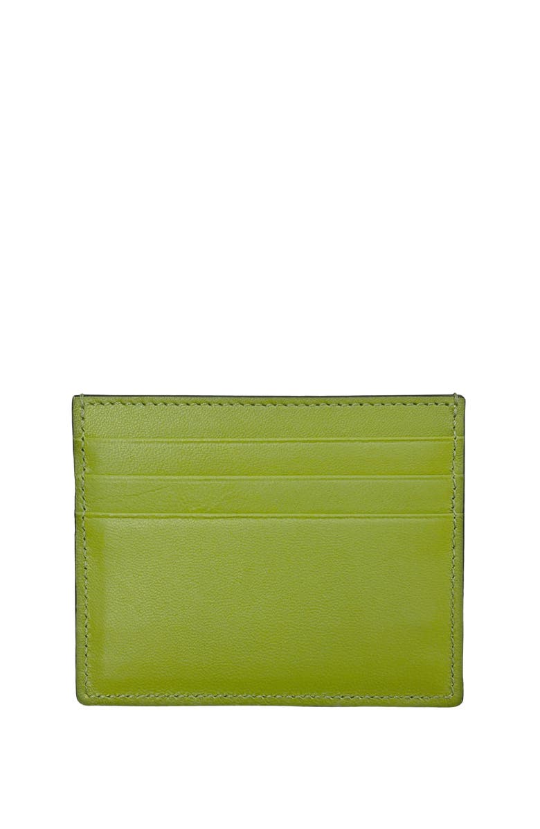 HYER GOODS Upcycled Italian Leather Certo Card Wallet, Alternate, color, Vert Anis