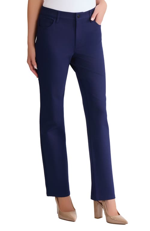 Jones New York Lexington Straight Leg Pants In Blue