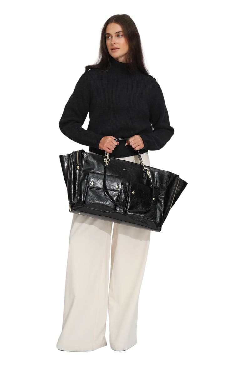 Lost & Found Knitted Sweater, Main, color, Black