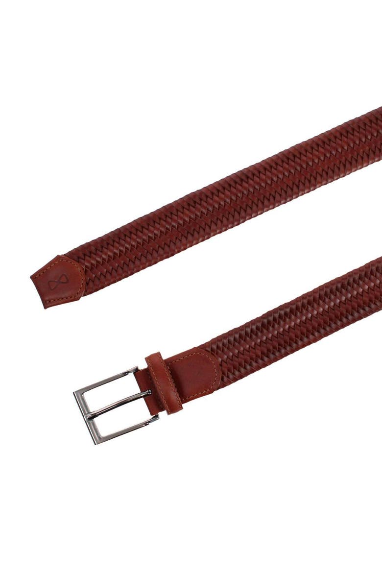 Big and Tall Andres Classic 35MM Leather Stretch Dress Belt, Alternate, color, Brown