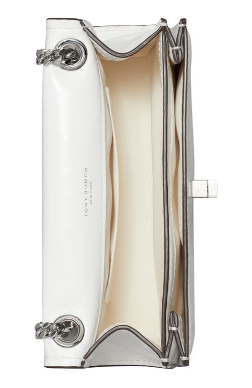 Tory Burch Mini Kira Turnlock Convertible Crossbody Bag In White