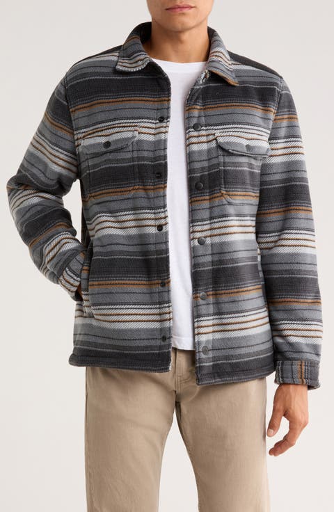 Edgewood Plaid Bonded Fleece & Faux Shearling Jacket