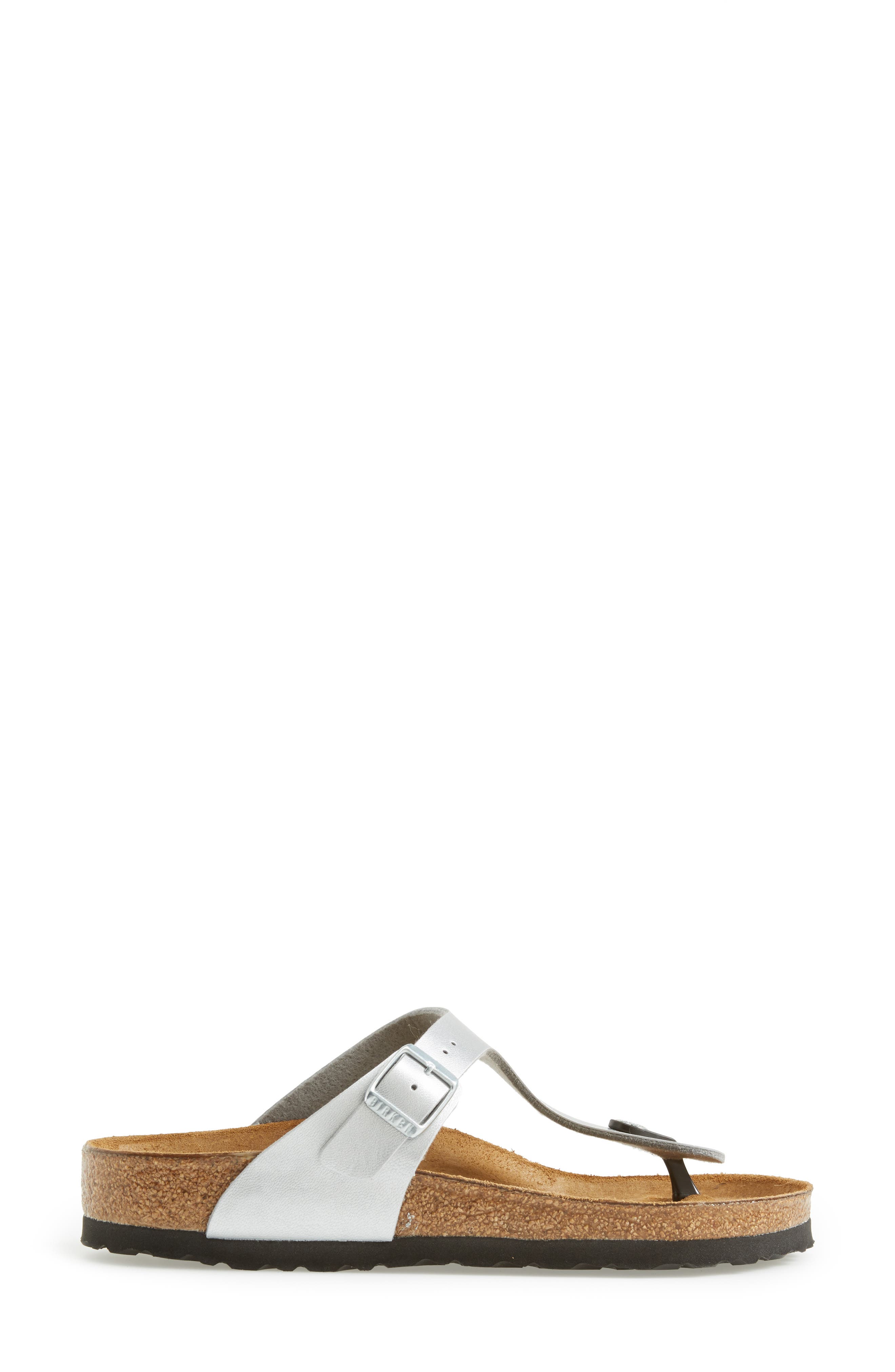 Gizeh Birko-Flor Sandal, Alternate, color, SILVER