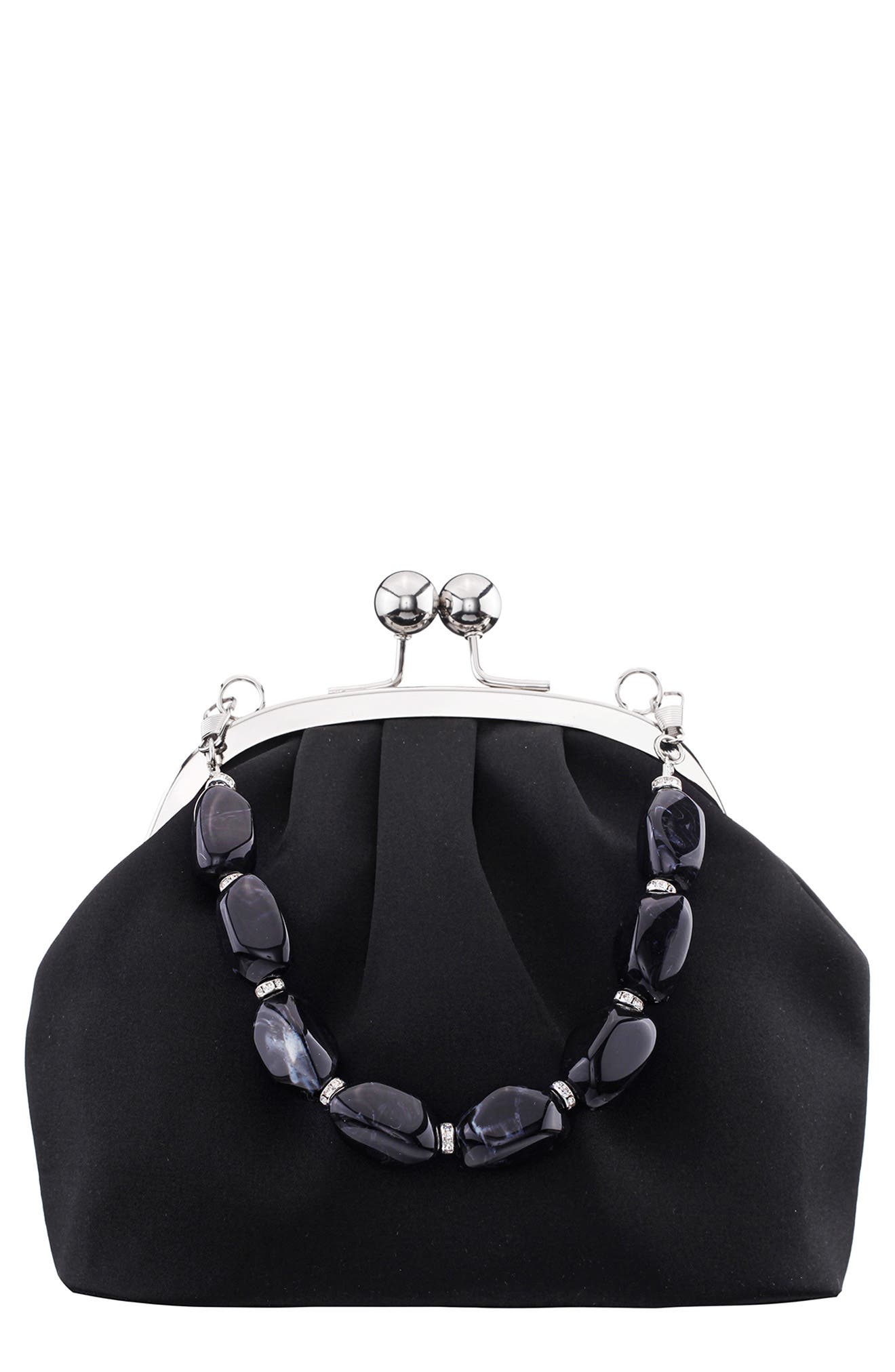 Vespera Clutch, Main, color, BLACK