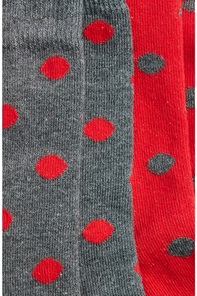Assorted 2-Pack Organic Cotton Blend Crew Socks, Alternate, color, RED