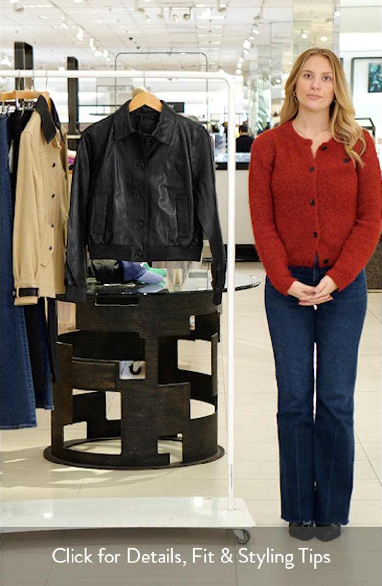 Selection Leather Bomber Jacket, sales video thumbnail