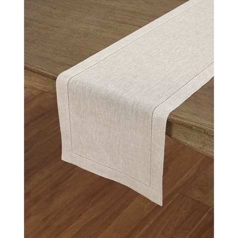 Linen Table Runner - Classic Hemstitch