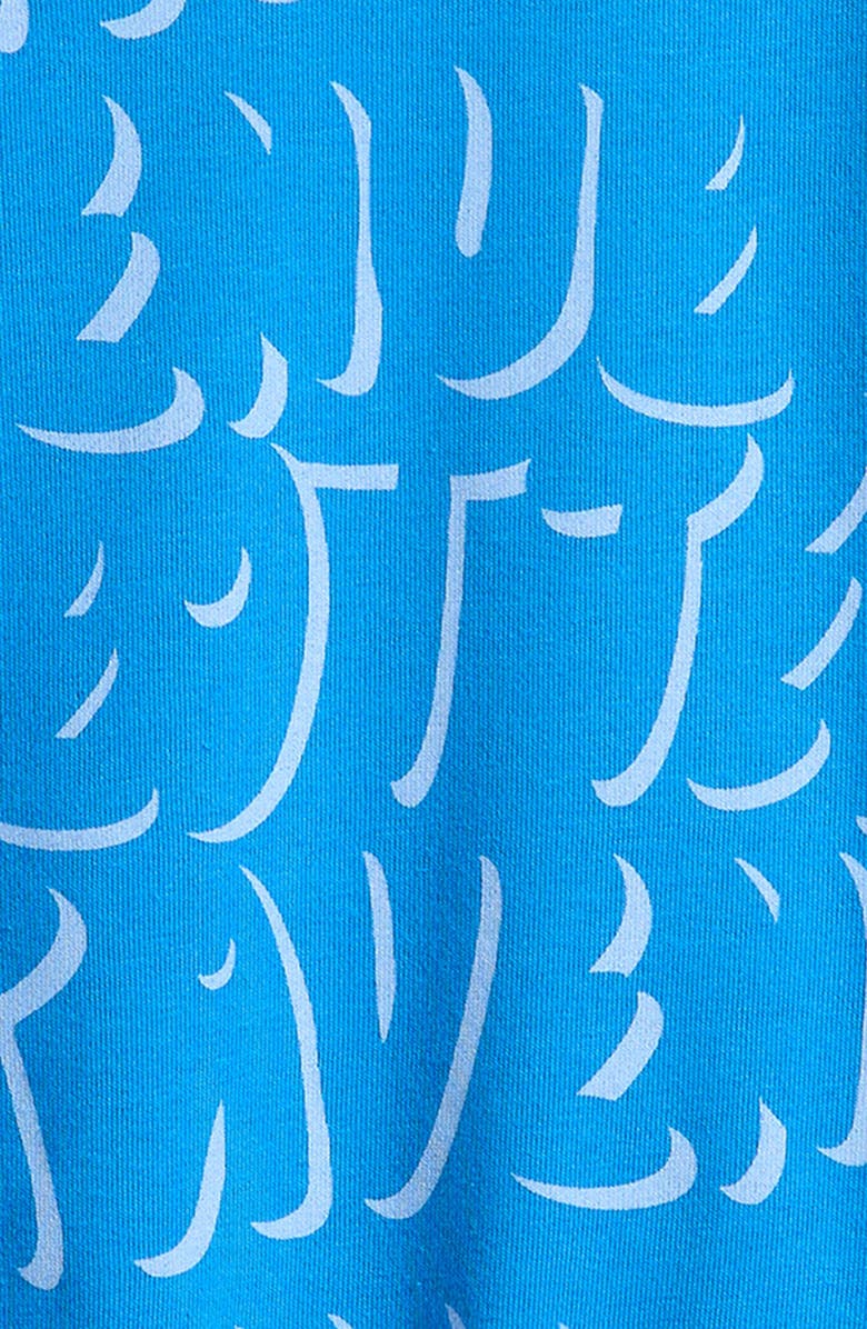 OTTER AVENUE Kids' Raglan Short Sleeve Sweatshirt, Alternate, color, Surf And Turq Print