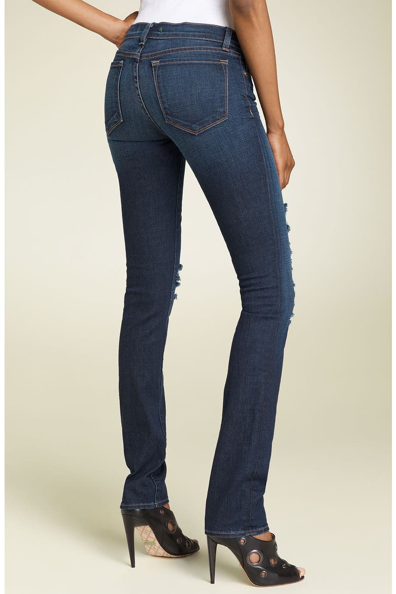 '912 The Pencil' Stretch Jeans, Alternate, color, TORN DARK VINTAGE