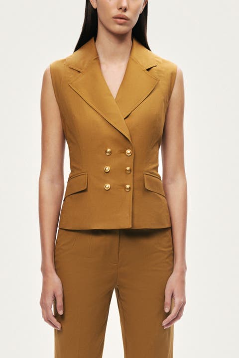 Tailored Double-Breasted Vest