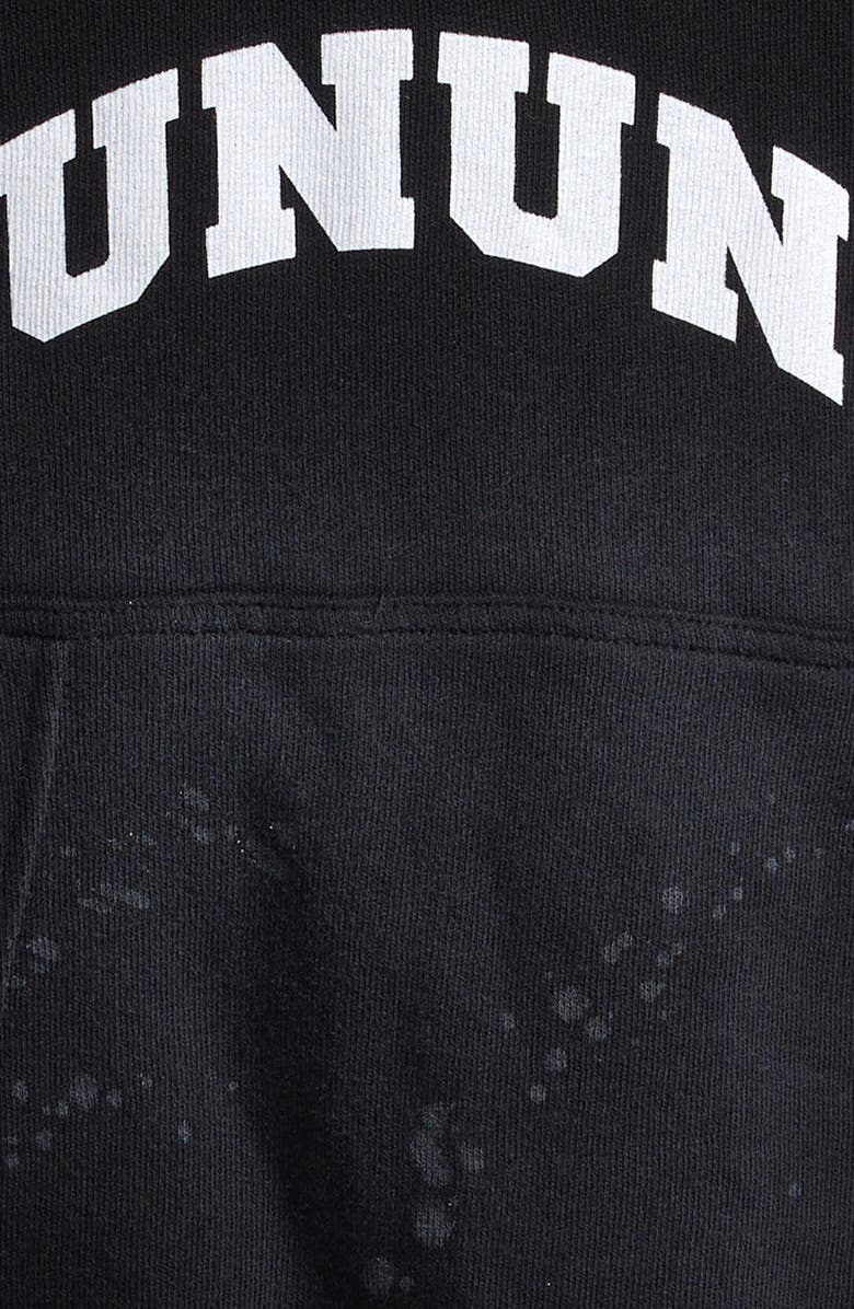 Nununu Kids' Splashy Nununu Cotton Hoodie, Alternate, color, Black