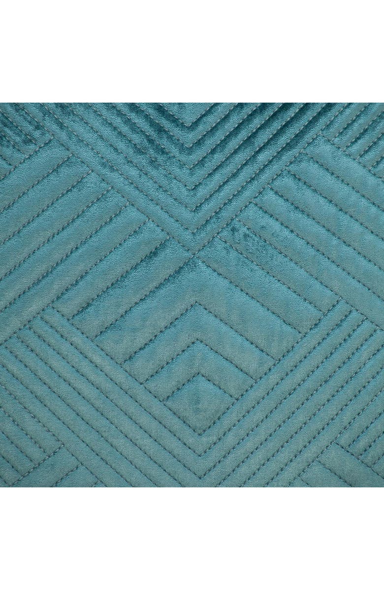 PARKLAND COLLECTION Gaia Topstitched Throw Pillow, Alternate, color, Teal