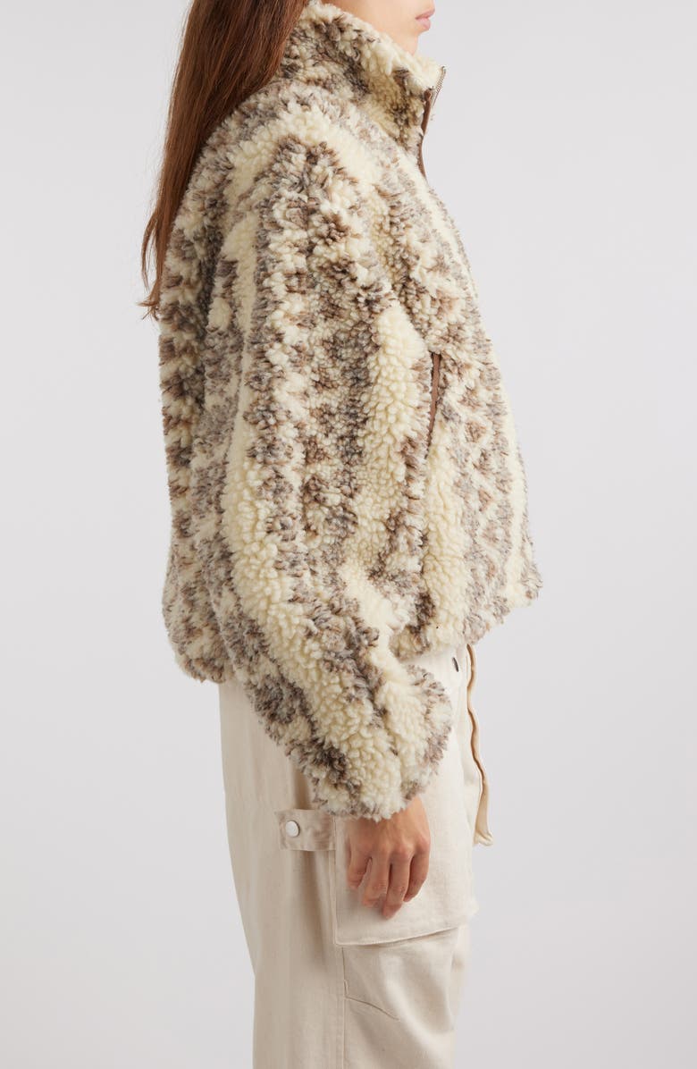 Isabel Marant Étoile Mackensy Faux Shearling Bomber Jacket, Alternate, color,