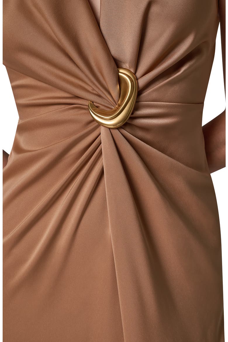 Twist Front Sleeveless Dress, Alternate, color, BEIGE