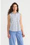  White/Navy Classic Stripe