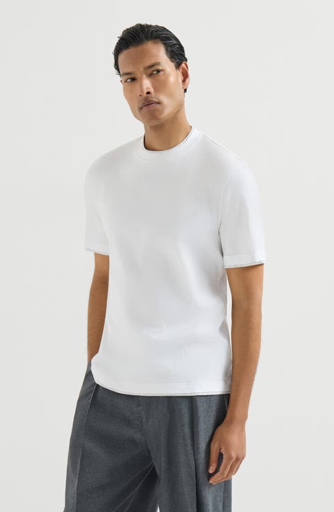 T-shirt with faux-layering
