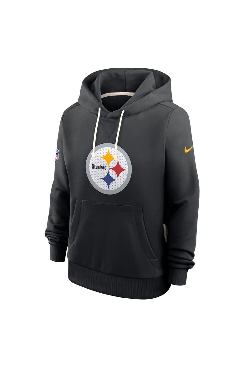 Women's Nike Black Pittsburgh Steelers Sideline Standard Issue Initial Home Dri-FIT Hoodie, Alternate, color, Black